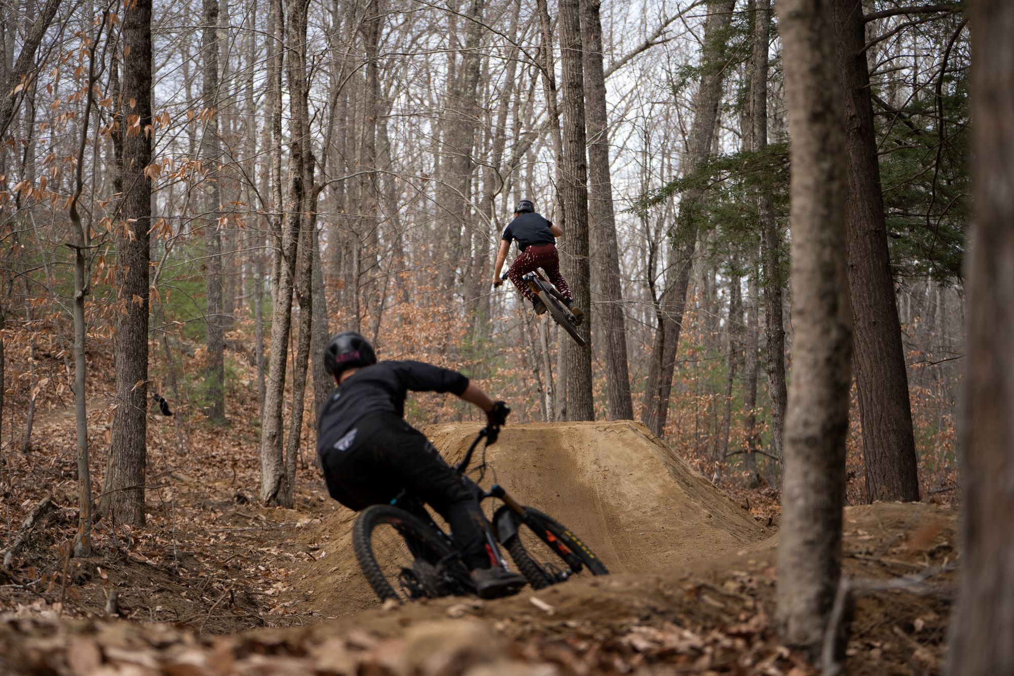 Riding bikes at Blackstrap Preserve